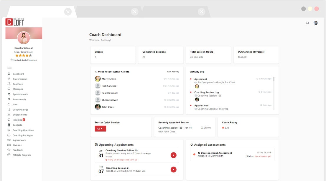 Coaching Dashboard