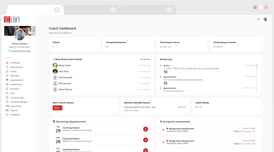 Coaching Dashboard