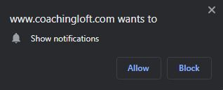 Coaching Loft Notifications
