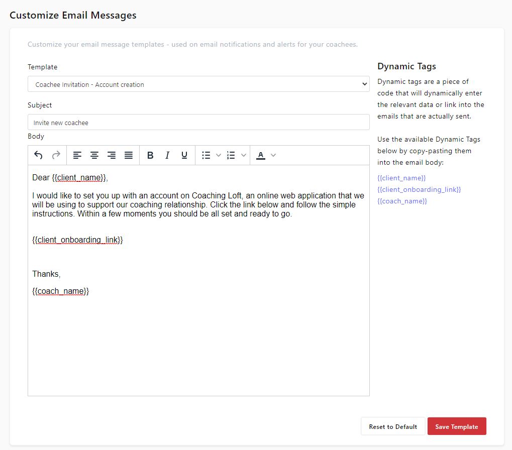 Customizing your email messages